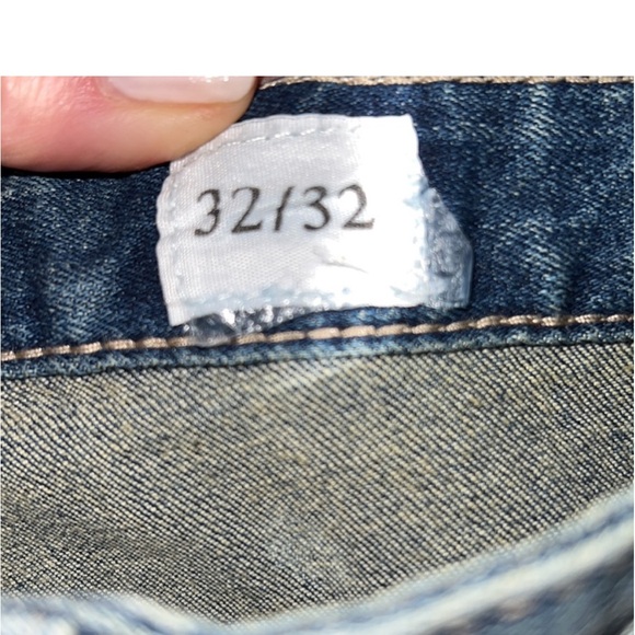 NWT Smoke Rise DNM Co. Slim Fit Ripped Jeans 32x32  Color is Cardiff Blue - Picture 13 of 14